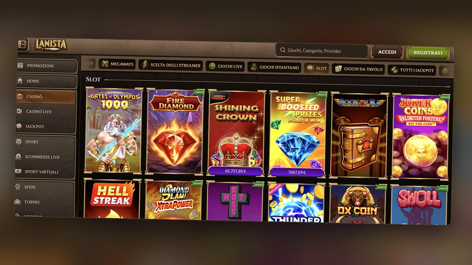I titoli nella categoria Slot